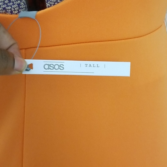 Asos Orange Ruffled Spaghetti strapped Dress - Picture 6 of 9